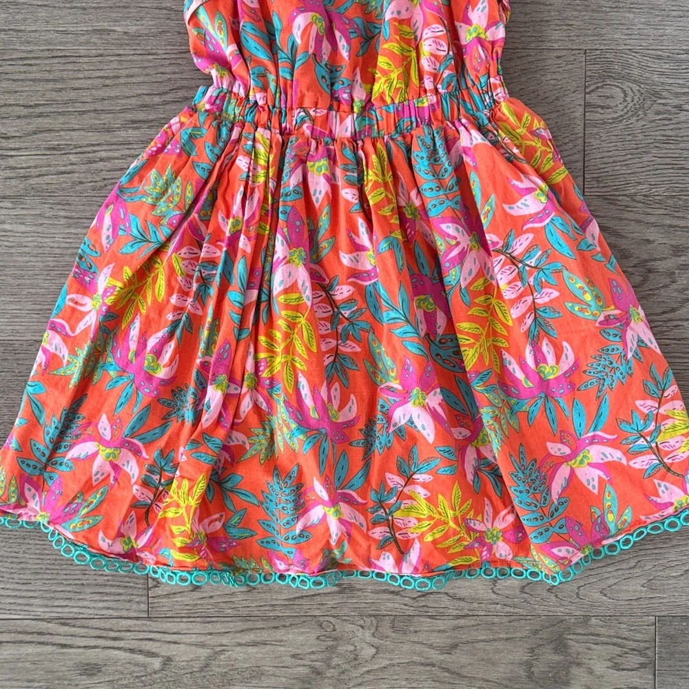 🌼TOMMY BAHAMA🌼 Floral Dress in Orange and Pink, Size 8